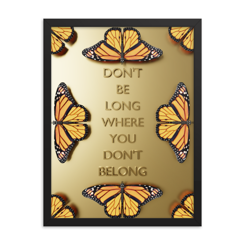 BUTTERFLY QUOTES WALL POSTER