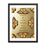 BUTTERFLY QUOTES WALL POSTER