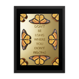 BUTTERFLY QUOTES WALL POSTER