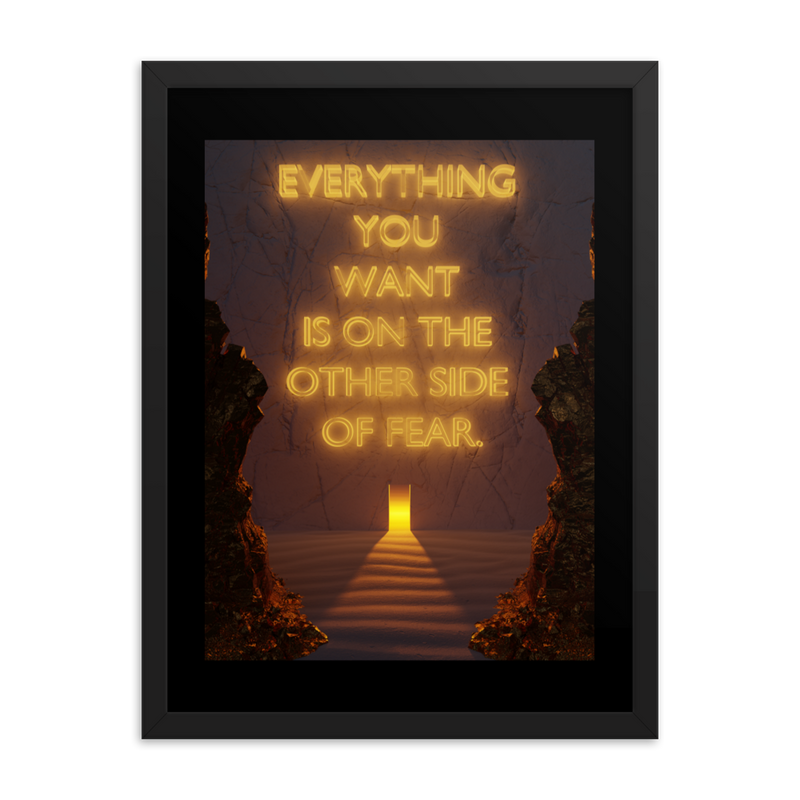 Fear Quote Wall Art Poster