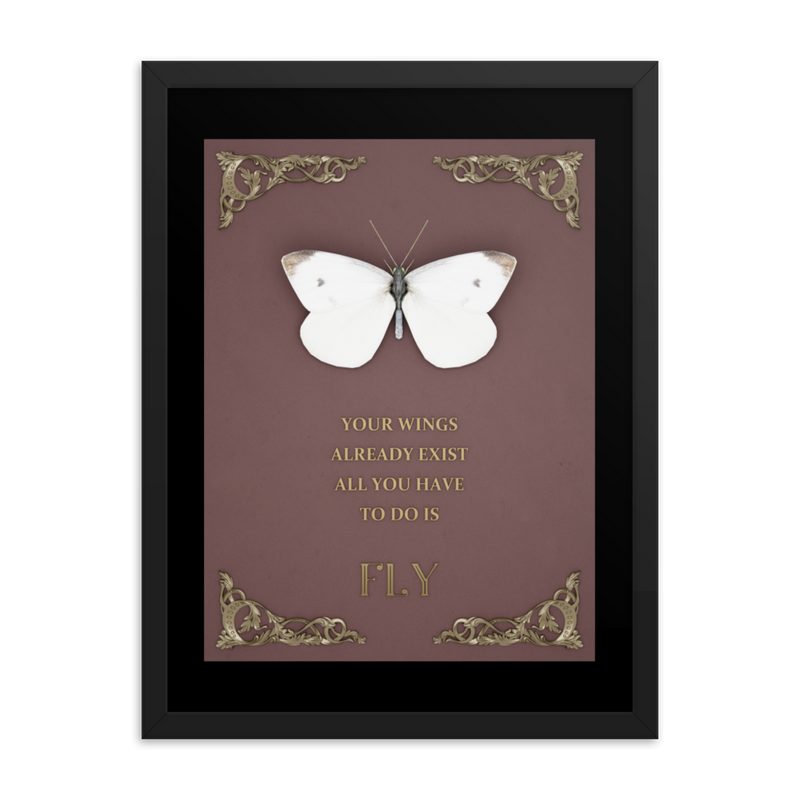 BUTTERFLY INSPIRATIONAL QUOTES WALL ART