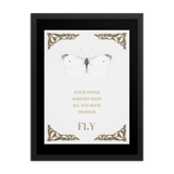 BUTTERFLY INSPIRATIONAL QUOTES WALL ART