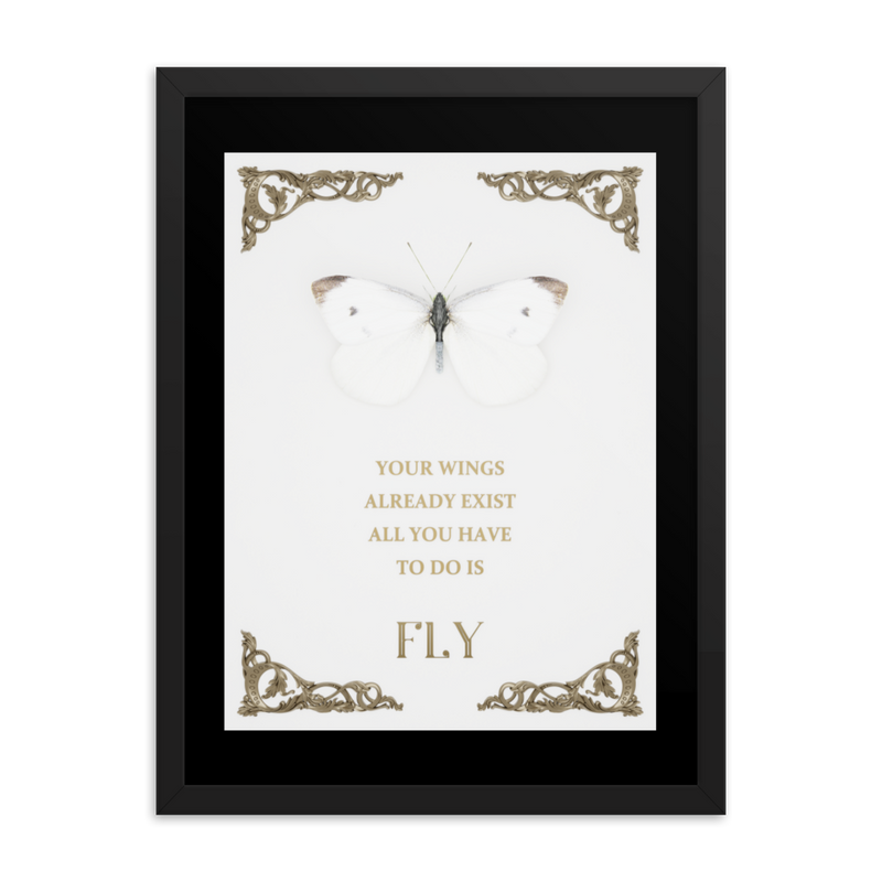 BUTTERFLY INSPIRATIONAL QUOTES WALL ART