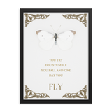 BUTTERFLY INSPIRATIONAL QUOTES WALL ART