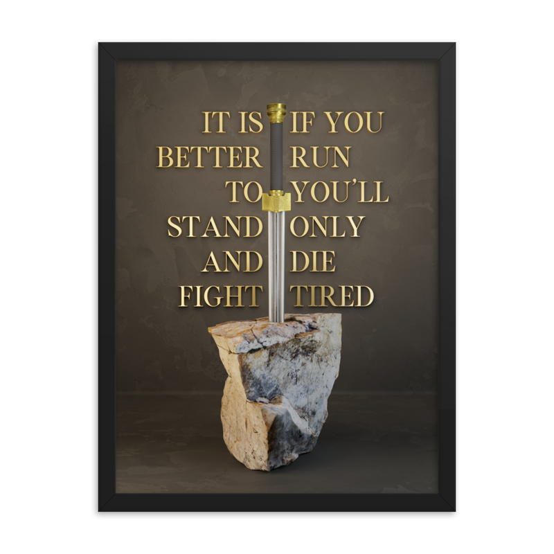 WARRIOR MOTIVATIONAL QUOTES WALL ART