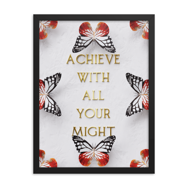 ACHIEVE WITH ALL YOUR MIGHT WALL ART