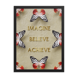 IMAGINE BELIEVE ACHIEVE WALL ART