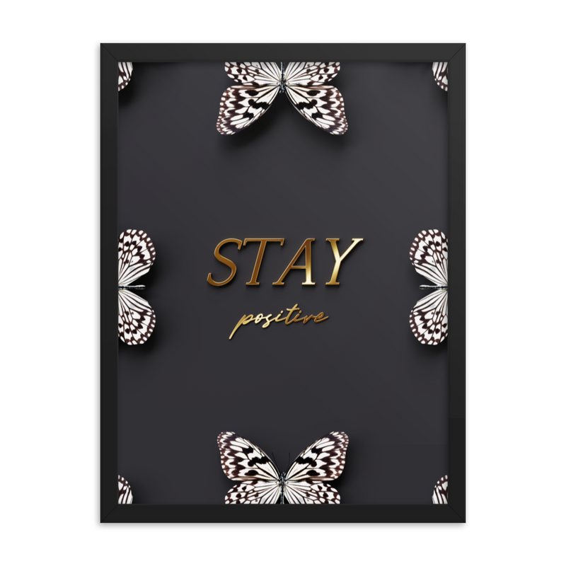 stay positive quote (black)