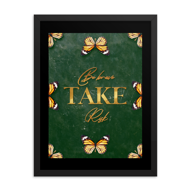 Be Brave Take Risk Quotes Wall Art