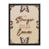 I'AM STRONGER THAN MY STRONGEST EXCUSES QUOTES WALL ART