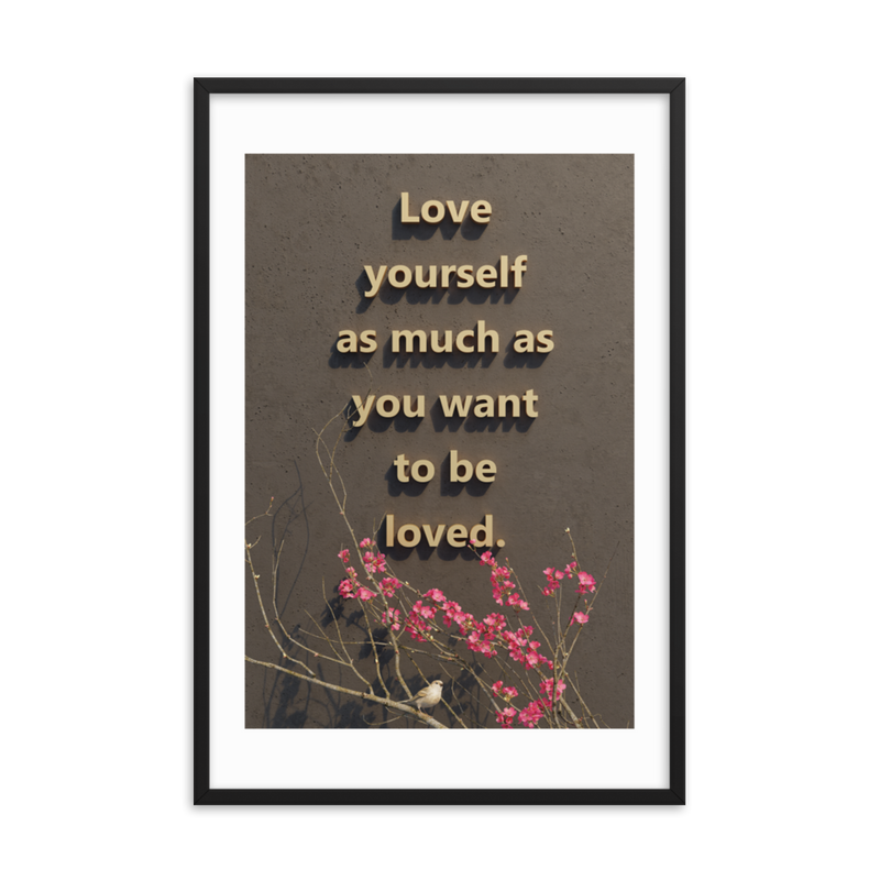 LOVE YOURSELF QUOTES HOME DECOR