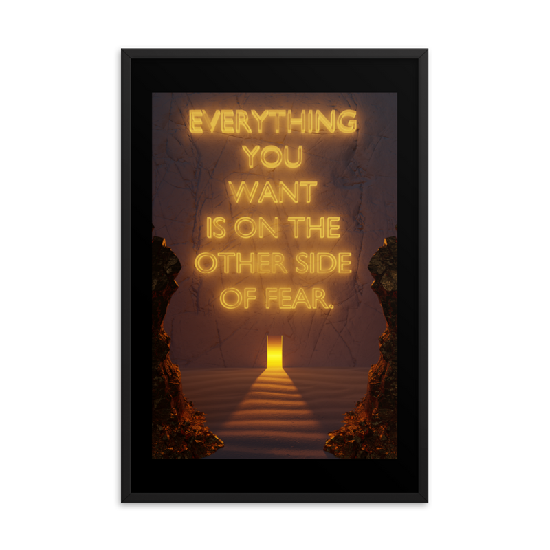 Fear Quote Wall Art Poster