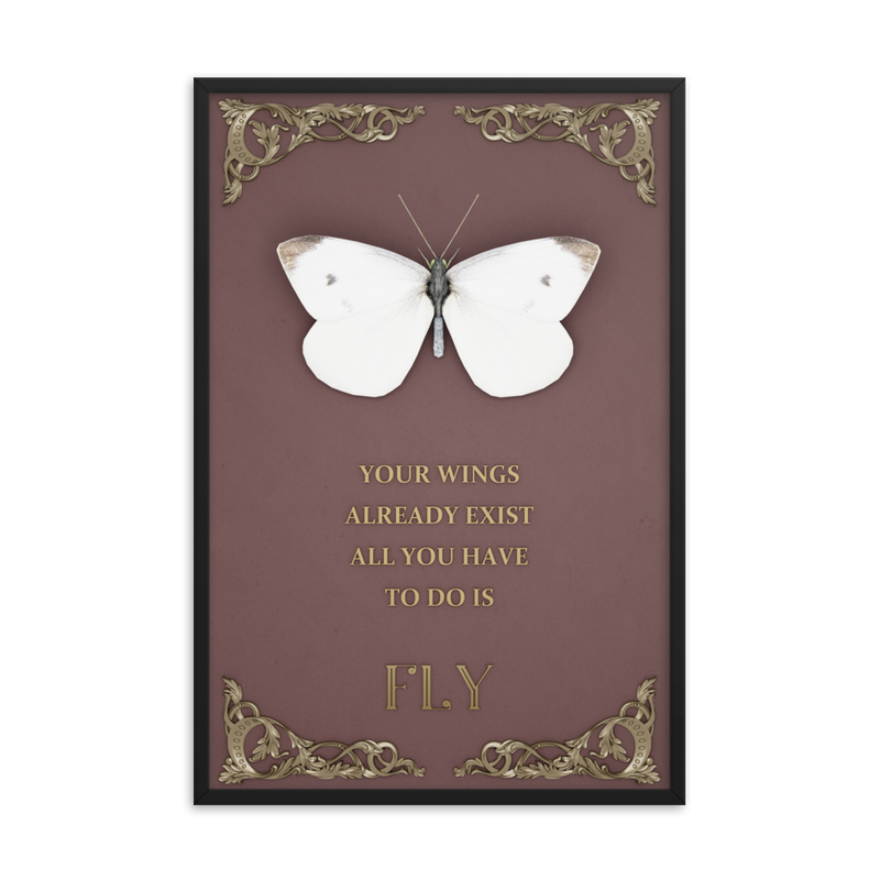 BUTTERFLY INSPIRATIONAL QUOTES WALL ART