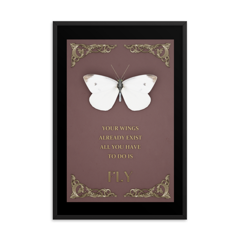 BUTTERFLY INSPIRATIONAL QUOTES WALL ART