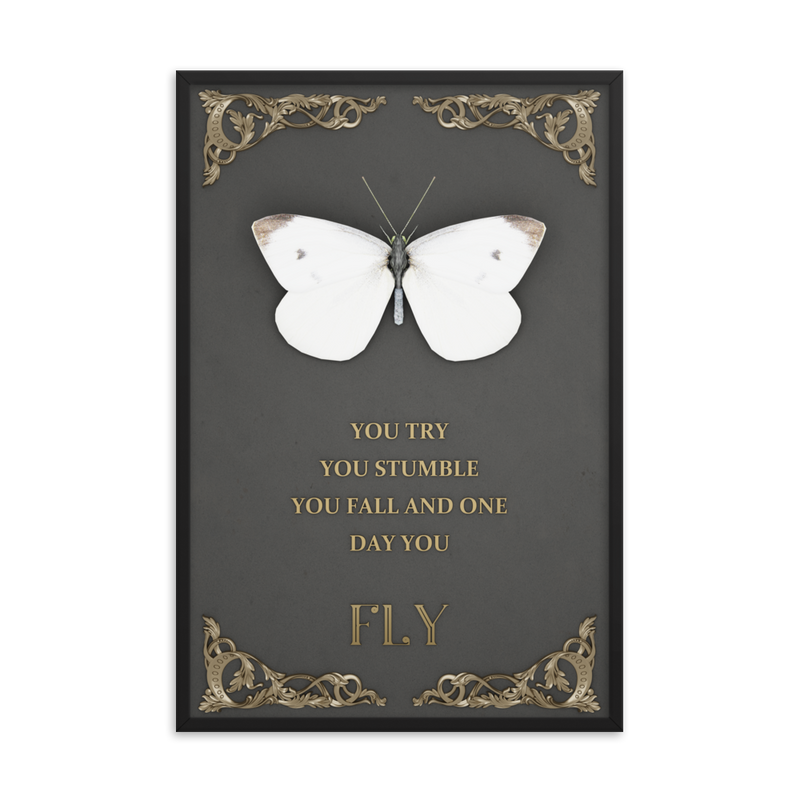 BUTTERFLY INSPIRATIONAL QUOTES WALL ART