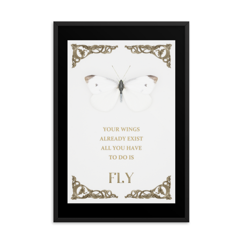 BUTTERFLY INSPIRATIONAL QUOTES WALL ART