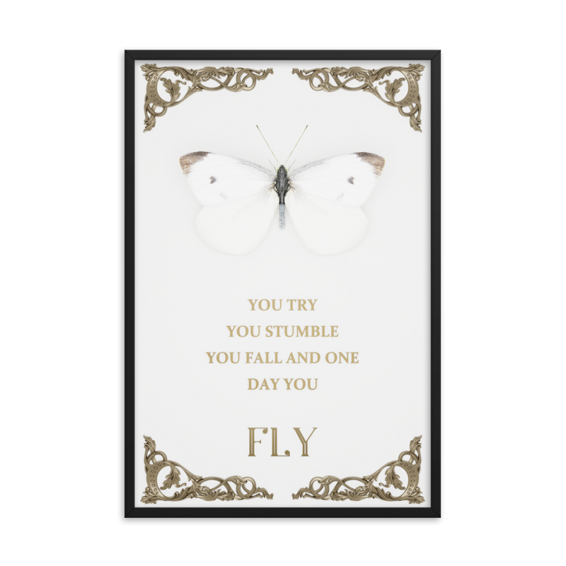 BUTTERFLY INSPIRATIONAL QUOTES WALL ART