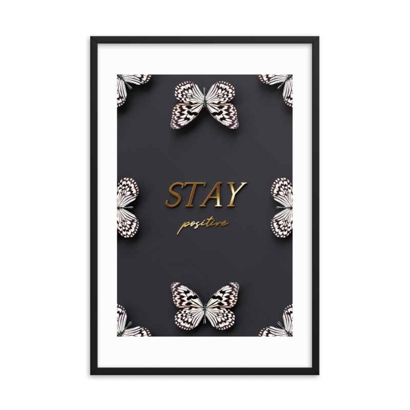 stay positive quote (black)