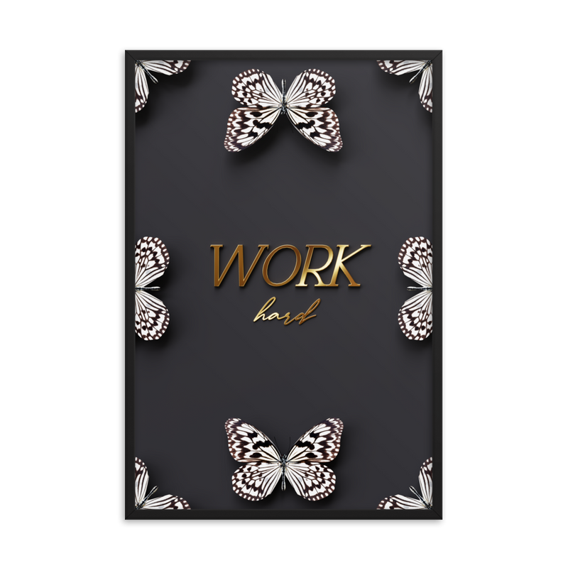 work hard quote (BLACK)