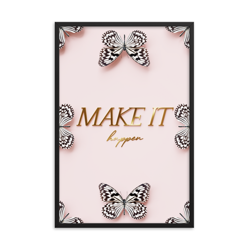 make it happen quote (pink)