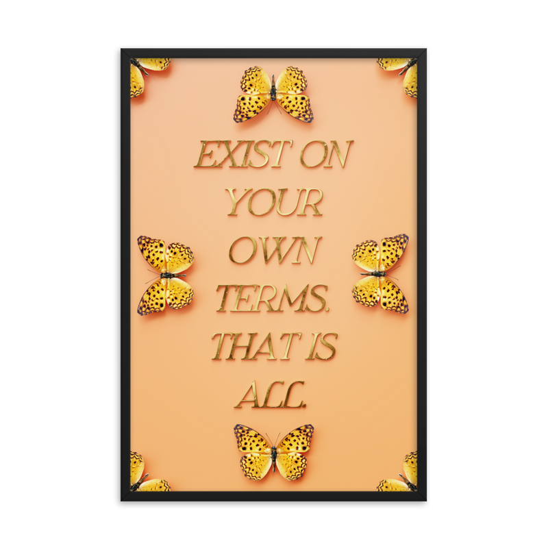 Motivational Life Quote Wall Art Poster