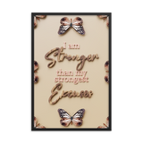 I'AM STRONGER THAN MY STRONGEST EXCUSES QUOTES WALL ART