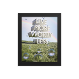 LIVE MORE WORRY LESS QUOTES ART