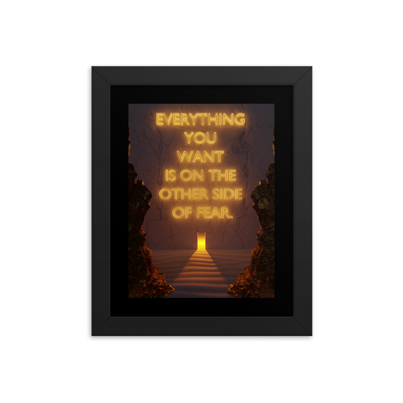 Fear Quote Wall Art Poster