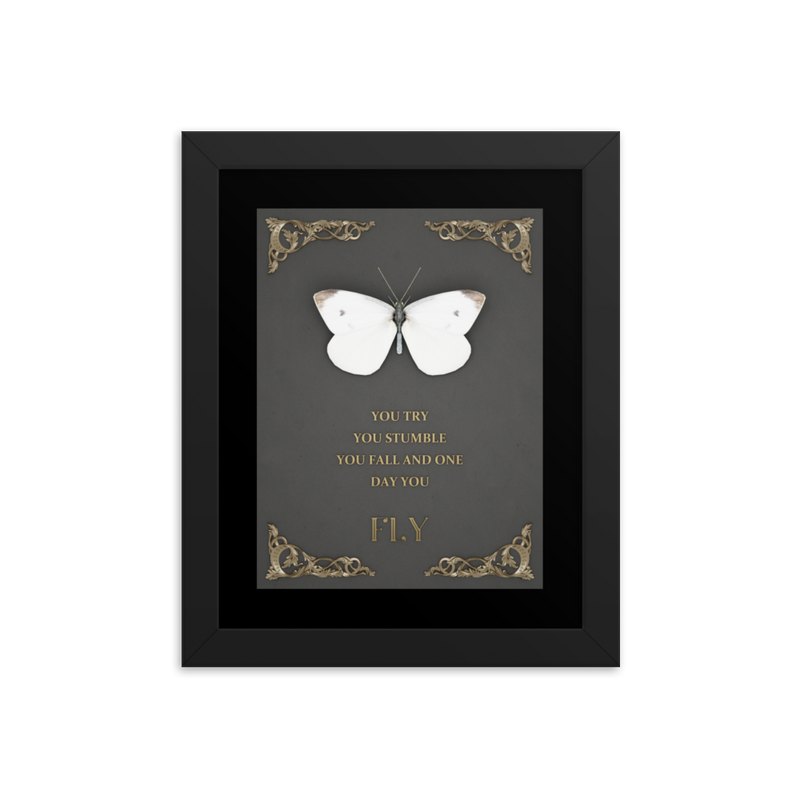 BUTTERFLY INSPIRATIONAL QUOTES WALL ART