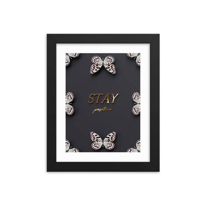 stay positive quote (black)