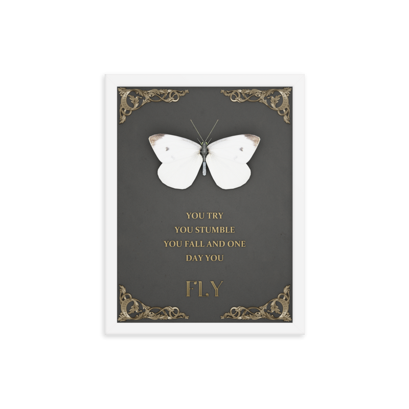 BUTTERFLY INSPIRATIONAL QUOTES WALL ART