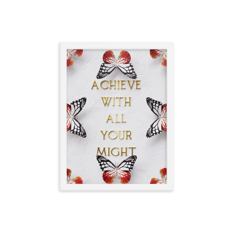 ACHIEVE WITH ALL YOUR MIGHT WALL ART