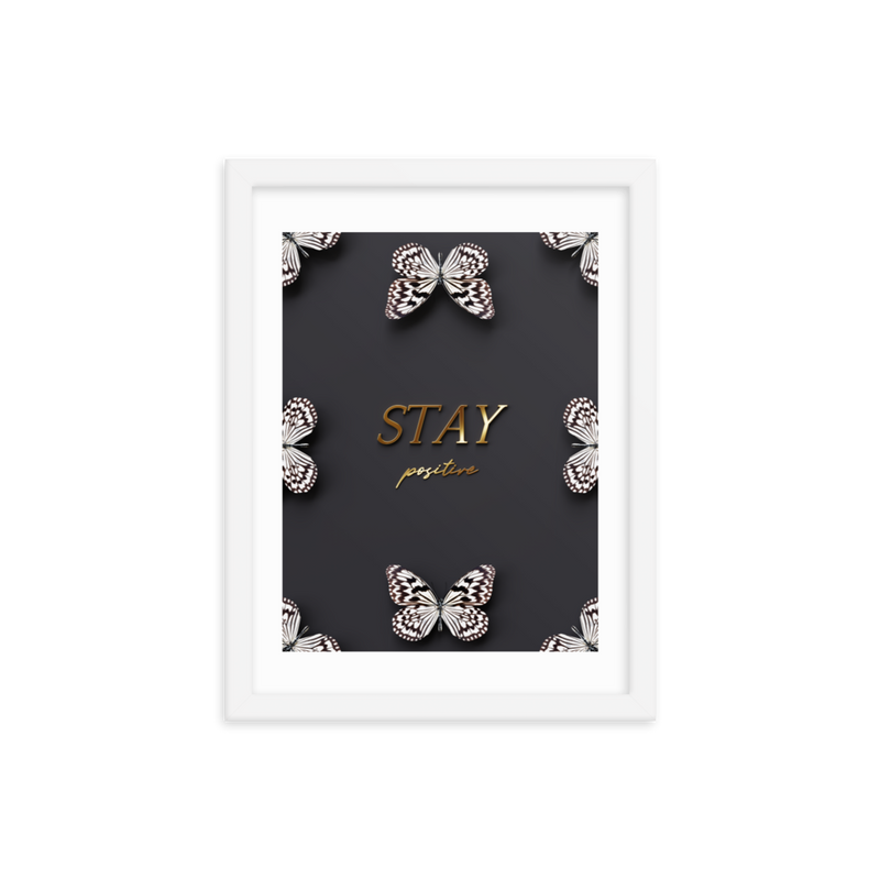 stay positive quote (black)