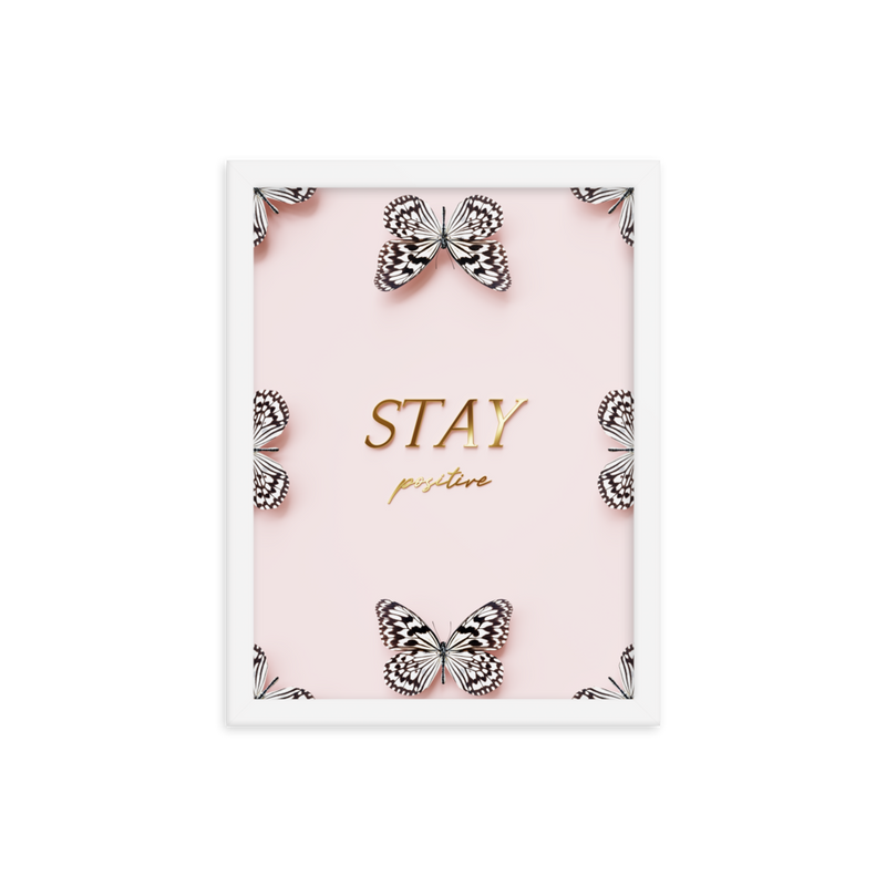 stay positive quote (pink)