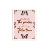 DON'T RUSH THE PROCESS GOOD THINGS TAKE TIME QUOTES WALL ART