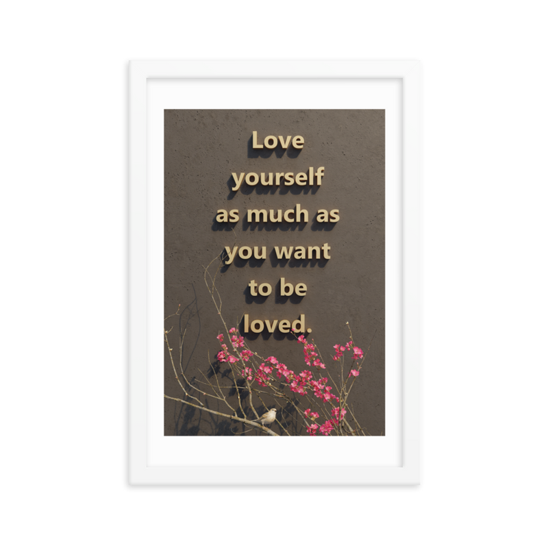 LOVE YOURSELF QUOTES HOME DECOR