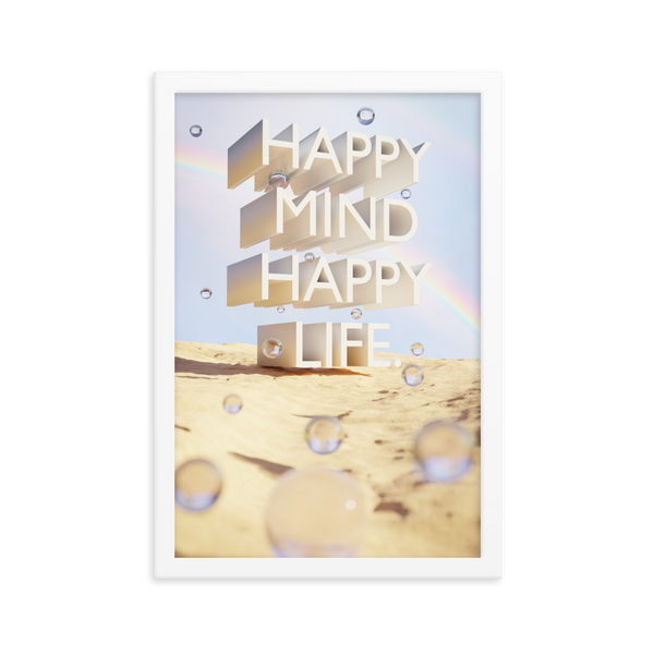 HAPPY MIND HAPPY LIFE WALL ART