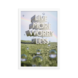 LIVE MORE WORRY LESS QUOTES ART