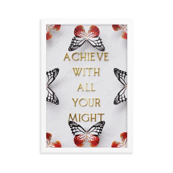 ACHIEVE WITH ALL YOUR MIGHT WALL ART