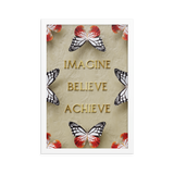 IMAGINE BELIEVE ACHIEVE WALL ART