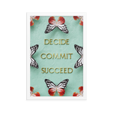 DECIDE COMMIT SUCCEED WALL ART