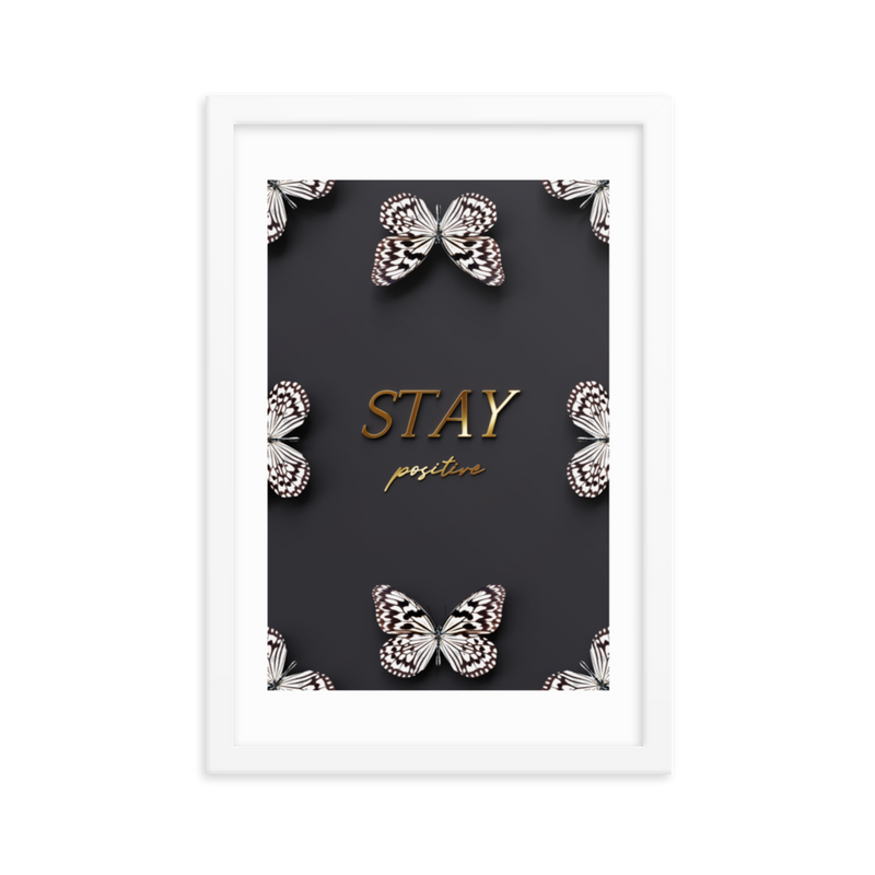 stay positive quote (black)