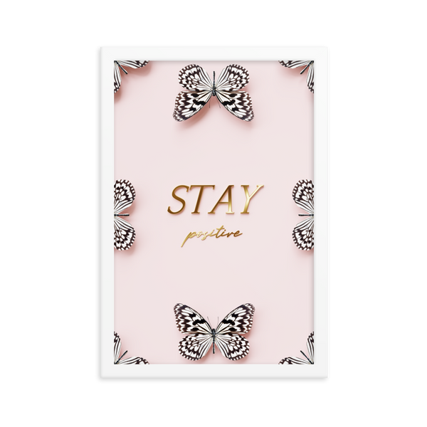 stay positive quote (pink)