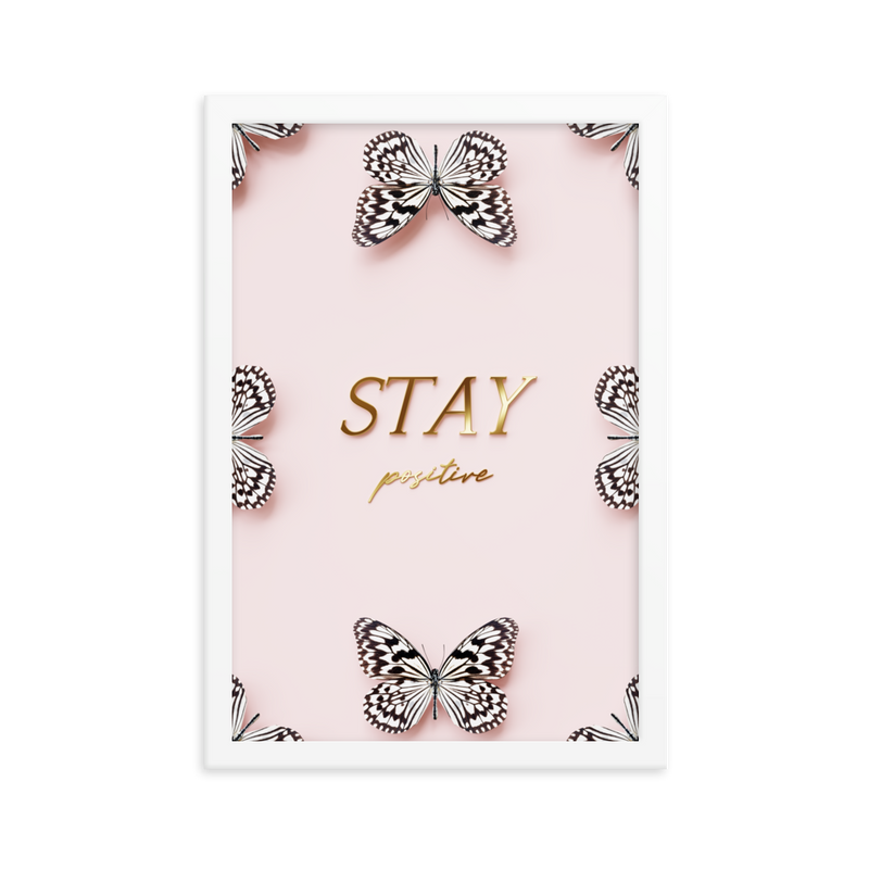 stay positive quote (pink)