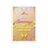 I'am Deserving of everything I dream of Affirmation Quotes Wall Art