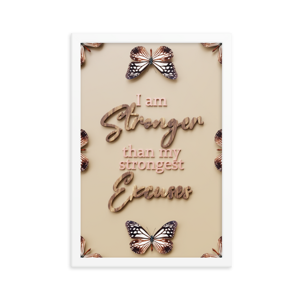 I'AM STRONGER THAN MY STRONGEST EXCUSES QUOTES WALL ART