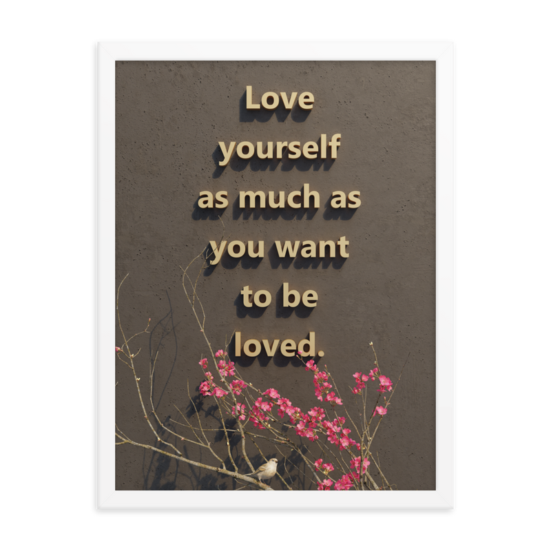 LOVE YOURSELF QUOTES HOME DECOR