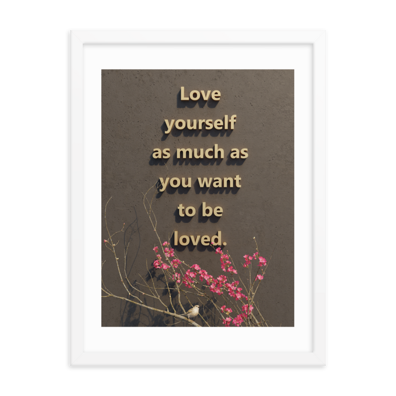 LOVE YOURSELF QUOTES HOME DECOR