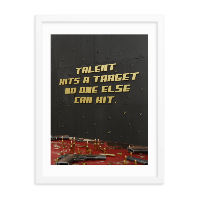 MOTIVATIONAL QUOTE POSTER FRAMED