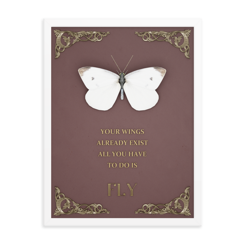 BUTTERFLY INSPIRATIONAL QUOTES WALL ART